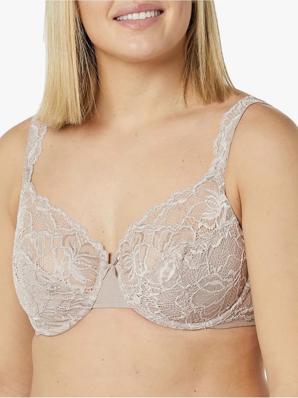 Bali Women's 6543 Lace Desire Lightly Lined Underwire Bra size 34C